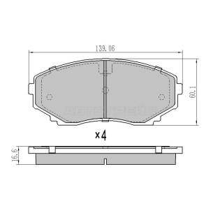 Колодки тормозные перед MAZDA CX7/9 06-13/MPV -06/MITSUBISHI PAJERO SPORT 15- SAT