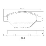 Колодки тормозные перед RENAULT MEGANE II 02-09 SAT