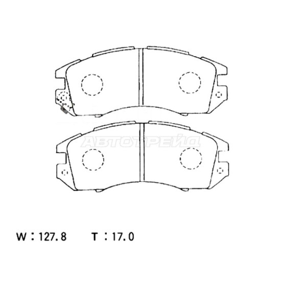 Колодки тормозные перед SUBARU IMPREZA GC 92-00 AKEBONO