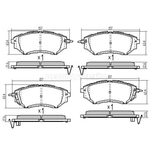 Колодки тормозные перед SUBARU LEGACY BP/BH SAT