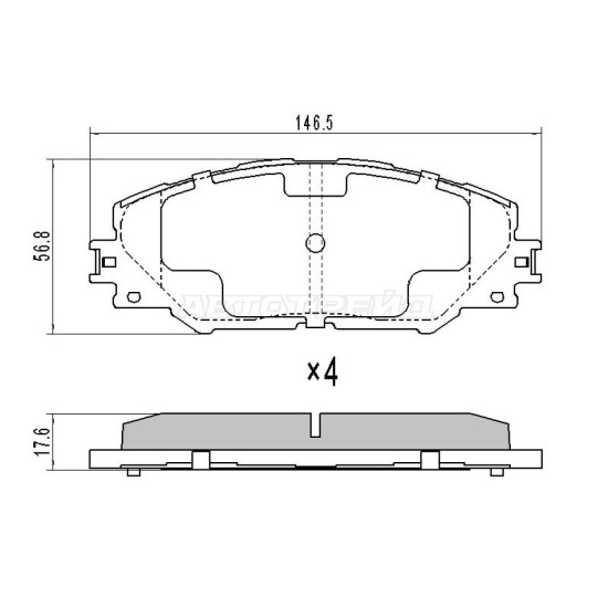 Колодки тормозные перед TOYOTA RAV4 05- SAT