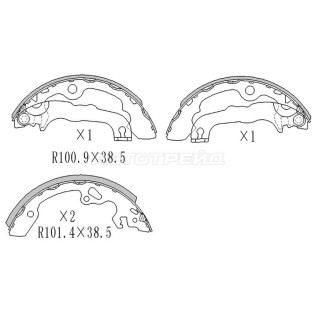 Колодки тормозные зад FORD FOCUS 98-04 SAT