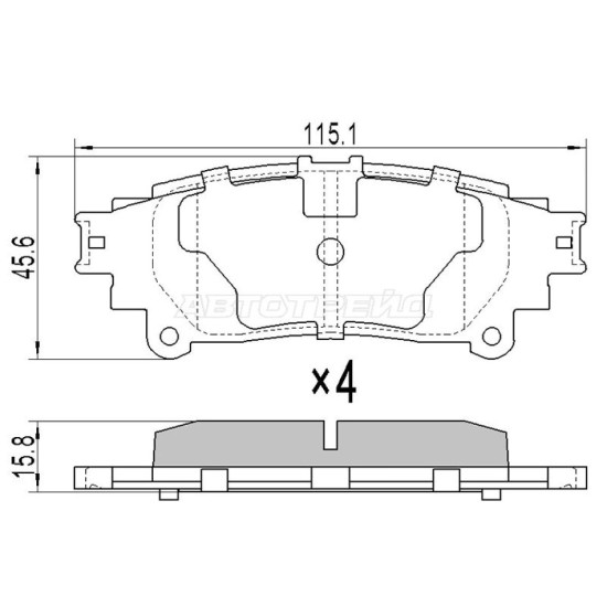 Колодки тормозные зад LEXUS RX350/450 08-/HIGHLANDER 13- SAT