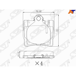 Колодки тормозные зад MERCEDES CL-CLASS C215 99-06/S-CLASS W220 98-05 SAT