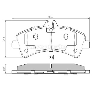 Колодки тормозные зад MERCEDES SPRINTER 06- 4/6-T SAT