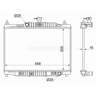 Радиатор FORD FIESTA 09- SAT