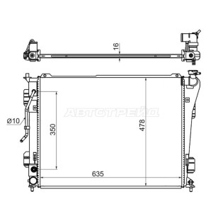 Радиатор HYUNDAI SONATA /KIA OPTIMA 2.0/2.4 10-15 SAT