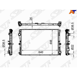 Радиатор Mercedes-Benz C-Class 18-21 SAT