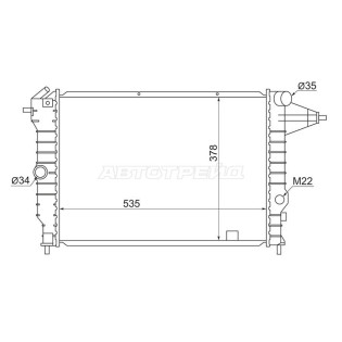 Радиатор Opel Vectra 88-95 SAT