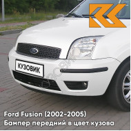 Бампер передний в цвет кузова Ford Fusion (2002-2005) 2A - DIAMOND WHITE - Белый