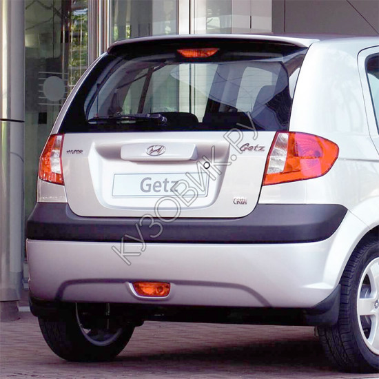 Бампер задний в цвет кузова Hyundai Getz (2005-2011) рестайлинг