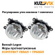 Фары противотуманные комплект Renault Logan 2(2014-)(2 штуки) с регулировкой угла наклона и лампочками KUZOVIK